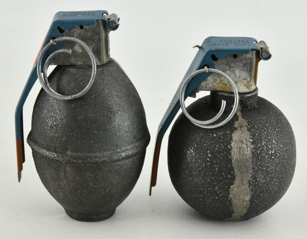 2 Collectible De-Milled World War II Grenades: 2 Collectible De-Milled World War II Grenades, Includes 1 Lemon Grenade The M26 is a fragmentation hand grenade developed by the United States military. It entered service around 1952 and was used in