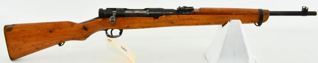Nagoya Arsenal Arisaka Type 38 Carbine Rifle 6.5: Up Next We Have a Arisaka Type 38 Carbine Rifle Chambered For 6.5 Jap, This rifle was manufactured by Nagoya Arsenal 1923-1945. The rifle features a blade front with an adjustable ladder type rear sig