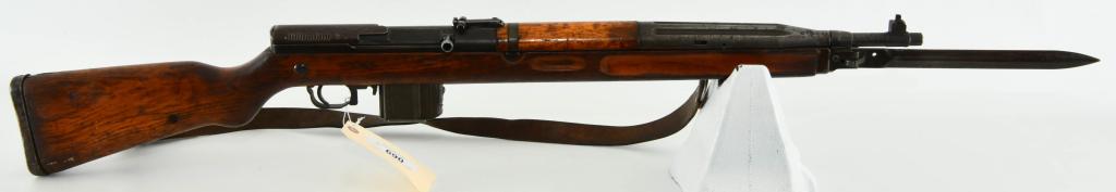 Czech CZ VZ-52 Semi Auto Rifle She 7.62X45: Up Next we have a Cool Czech VZ-52 Semi Auto Rifle Chambered in 7.62X45, Comes with 1 Factory Magazine, Folding Bayonet, and Leather Sling. This Rifle was produced at the Povaska Bystrica factory from