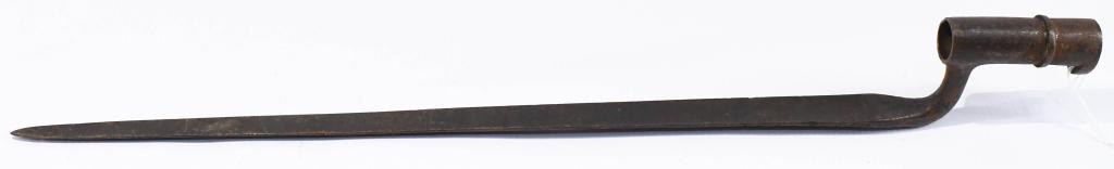 British 1853 Pattern Triangle Blade Bayonet: British 1853 Pattern Triangle Blade Bayonet, Fits British Enfield Rifles, Socket Fit, Blade Measures Approx 18" Long & Has A Visible "S" Marked On It