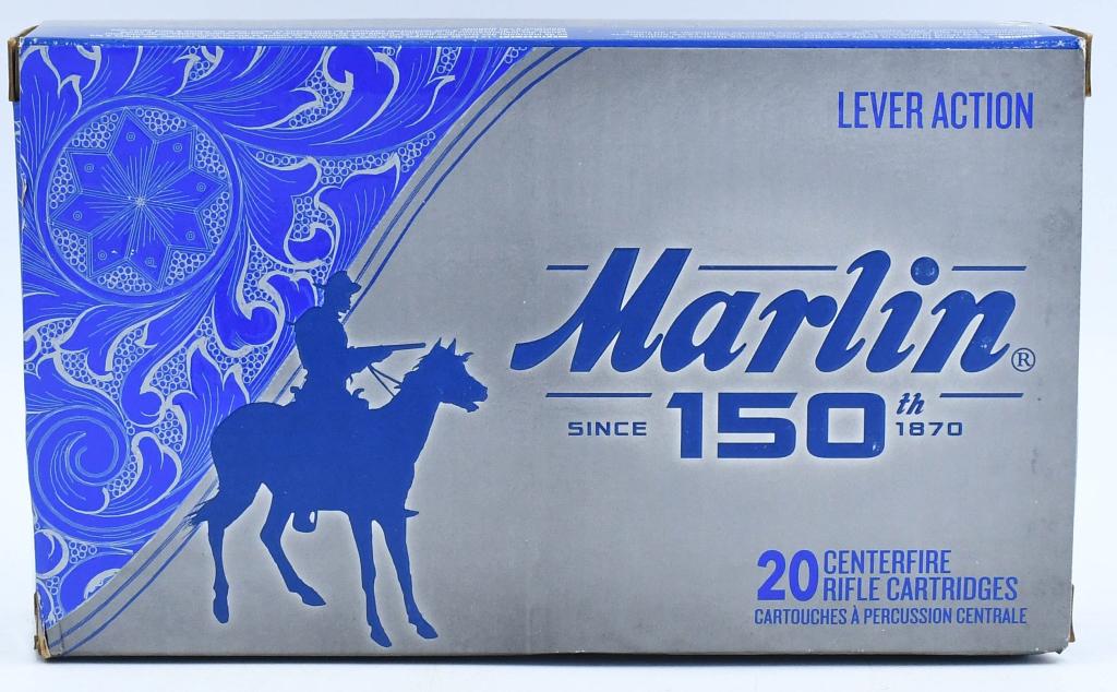 20 Rounds of Marlin .444 Marlin Ammunition: 20 Rounds of Marlin .444 Marlin Ammunition, Lever Action Ammo, 265 Grain Soft Point , 20 Rounds Comes in Original Collector Marlin Box Which Appears in Excellent Condition, Made in USA
