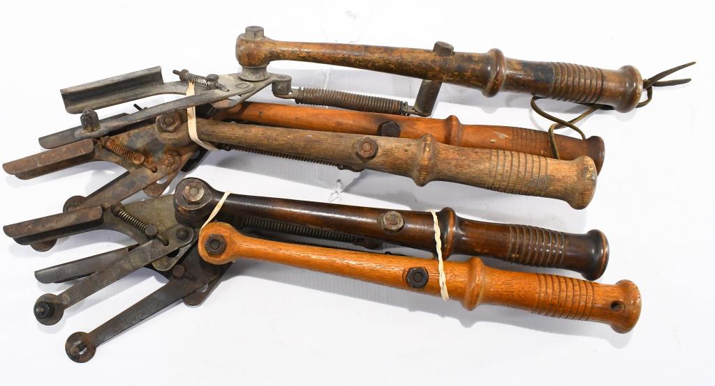 Lot of 5 Antique Remington Hand Trap Clay Throwers: Up Next We Have a Lot of 5 Antique Remington Hand Trap Clay Throwers.