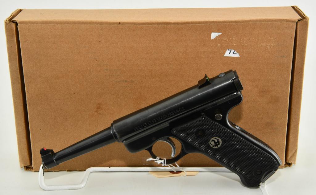 Ruger Pre MKI Standard Automatic Pistol .22 LR: Up Next We Have a Nice Ruger Pre Mark I Standard Target Semi Auto Pistol Chambered in .22 LR, 4 3/4" Tapered Barrel, Comes With One Magazine, Black Checkered Factory Grips, Fixed Position Sights, and