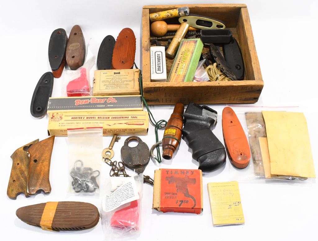 Gunsmithing LOT! Several Collectible Items: attn: Gunsmithing Bidders!! - various items in this lot, refer to pictures! lets start out with vintage Herter Model Belgian Checkering tool in the original box, there is a Dem-Bart Co checkering tool