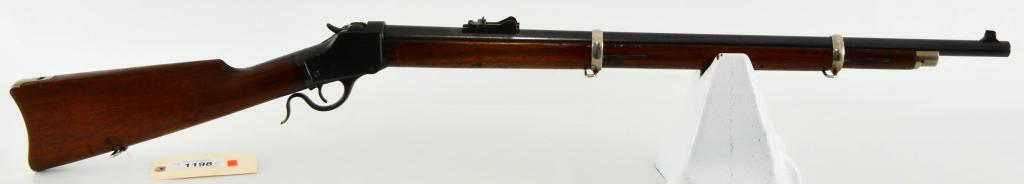 Rare Winchester Third Model 87 Winder Musket .22 L: Up Next We Have a Rare Winchester Third Model 87 Winder Musket Chambered in .22 Long R, Serial # 109182, Dates to 1918. Known as the "Winder Musket this rifle was catalogued by Winchester as the "Mode