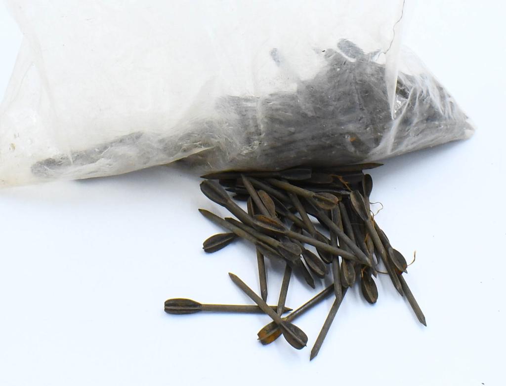 5.5 ounces of Flechettes: A flechette is a pointed steel projectile with a vaned tail for stable flight. The name comes from French fléchette, "little arrow" or "dart", and sometimes retains the acute accent in English: fléc