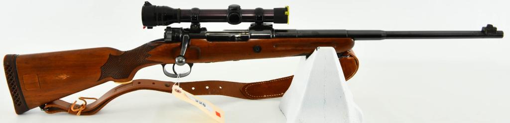 Persian Mauser Sporterized Rifle: Up Next We Have a Persian Mauser Sporterized Rifle, Unmarked Caliber, Appears to Be 8MM, Equipped With a Leather Tooled Sling, and Topped With a Redfield 2 3/4X Scope, Overall Appears in Good Sporter 