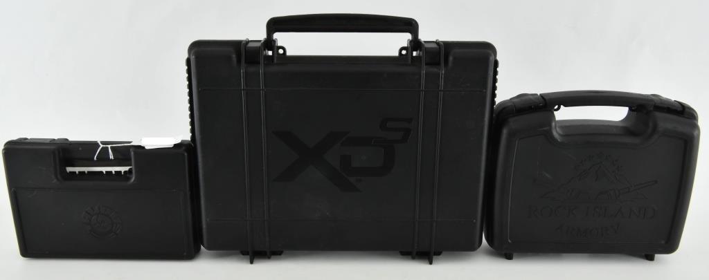 3 various Handgun Hardcases Taurus, Springfield &: 3 various Handgun Hardcases Taurus, Springfield & Hardcase for the Taurus Model 2-651129 revolver NO REVOLVER, just the hardcase paperwork, and keys to the Taurus security system Hardcase for the Spri