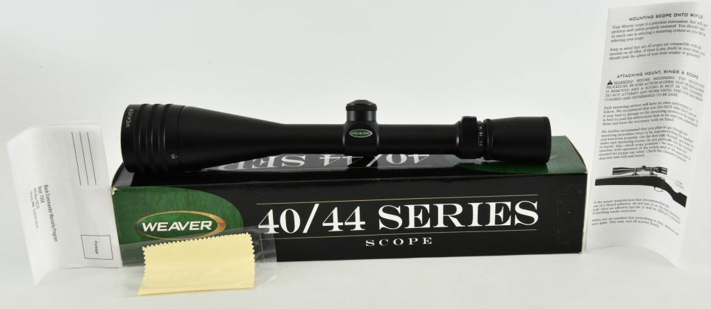 New Weaver Model 849552 6.5-20x44 Rifle Scope: New Weaver Model 849552 6.5-20x44 Rifle Scope, 40/44 Series Varminter Reticle Rifle Scope Comes Brand New In Original Box With All Accessories When it comes to value and performance, Weaver offers a l