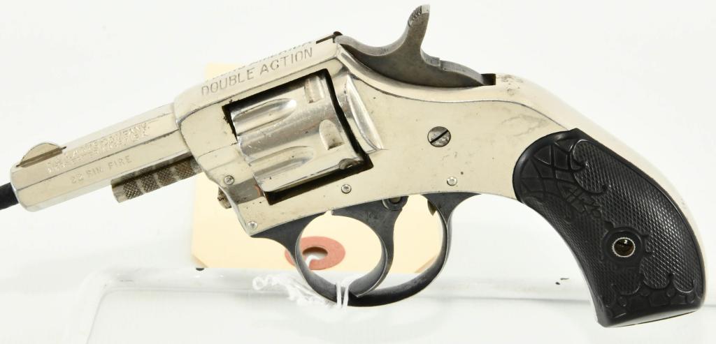 H&R Arms Young America Double Action .22: Up Next We Have a Harrington & Richardson Arms Young America Double Action Revolver Chambered in .22 Rimfire, 2" Octagon Barrel, Grips With Chipped Right Panel, Serial # 339772, Manufactured in 1884��