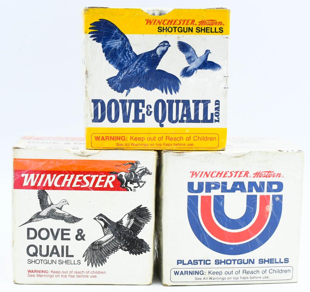 75 Rounds Of Winchester 16 Ga Shotshells: 75 Rounds Of Winchester 16 Ga Shotshells, 25 Rounds Are Upland 2 3/4" , 50 Rounds Are Dove & Quail 2 3/4" 8 Shot Plastic Shotshells, All Boxes Appear in Excellent Condition & Come Cellophane Wrapped