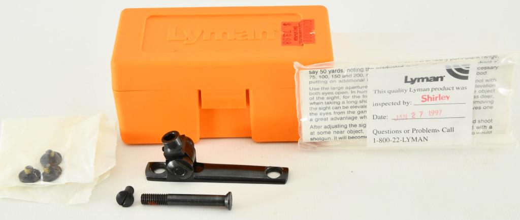 Lyman #2 Tang Sight For Winchester Model 94: Lyman #2 Tang Sight For Winchester Model 94, Appears To Be in Like New Condition & Comes With Hardware, Instructions, & Plastic Storage Container