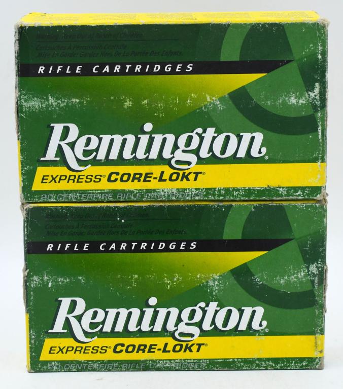 40 Rounds Of Remington .264 Win Mag Ammunition: 40 Rounds Of Remington .264 Win Mag Ammunition, Express Core-Lokt Brass Cased 140 Grain Pointed Soft Point Ammo Made in USA