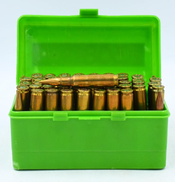 50 Rounds of .308 Win Ammunition: 50 Rounds of .308 Win Ammunition, Brass Cased, Full Metal Jacket, Various Head Stamped Ammo Comes With Plastic Ammunition Storage Container
