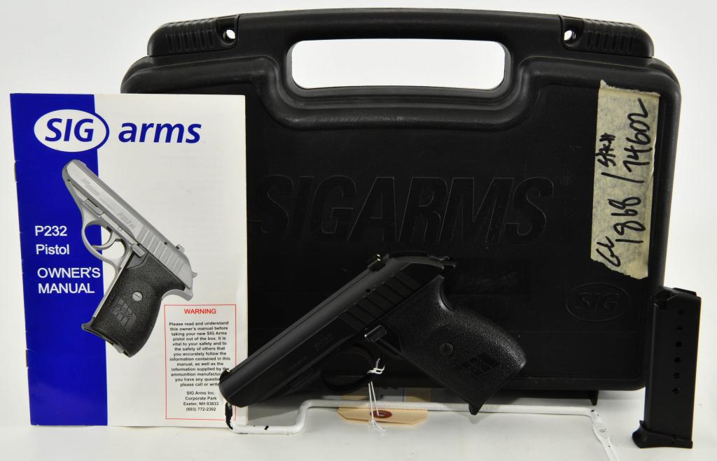 Sig Sauer P232 Nitron .380 ACP Semi Auto Pistol: Up Next We Have a Sig Sauer P232 Nitron Semi Auto Pistol Chambered in .380 ACP, Overall Appears in Great Condition and Comes With Two Magazines, and in a Sig Hardcase. More From The Internet Below: Th
