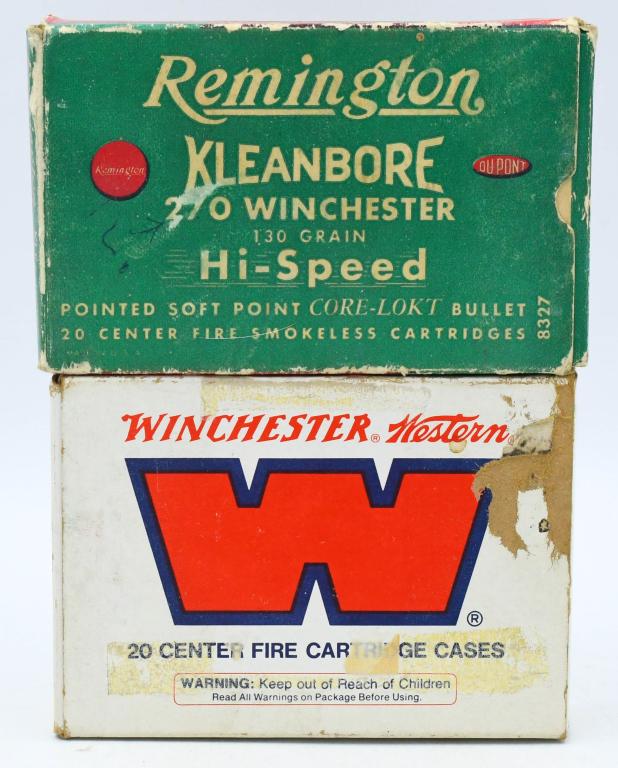40 Rounds Of Mixed .270 Winchester Ammunition: 40 Rounds Of Mixed .270 Winchester Ammunition, Brass Cased , Various Head Stamped Ammo