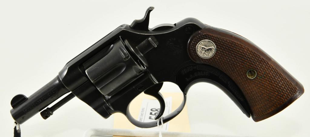 Colt Police Positive New Police .32 Revolver: Up Next We Have a Colt Police Positive New Police Revolver Chambered in .32 Police, Equipped WIth a 2 1/2" Barrel, Half Moon Front Sight, Integral Notched Rear Sight, and Equipped WIth a Sure Grip. Se