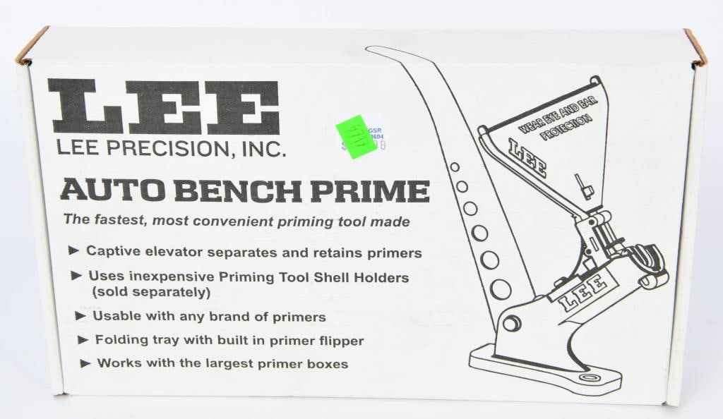 New In The Box Lee Precision Auto Bench Prime Kit: New In The Box Lee Precision Auto Bench Prime Kit, The Fastest , Most Convenient Priming Tool Made, Captive Elevator Separates And Retains Primers, Uses Inexpensive Priming Tool Shell Holders Not Incl
