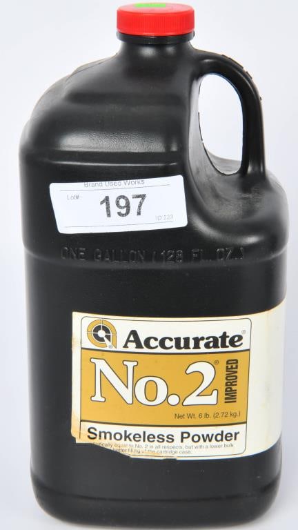 4 Lb Jug Of Accurate #2 Improved Gun Powder: 4 Lb Jug Of Accurate #2 Improved Smokeless Gun Powder, Comes in A 6 Lb Container but Weighs Approx 4 Lbs