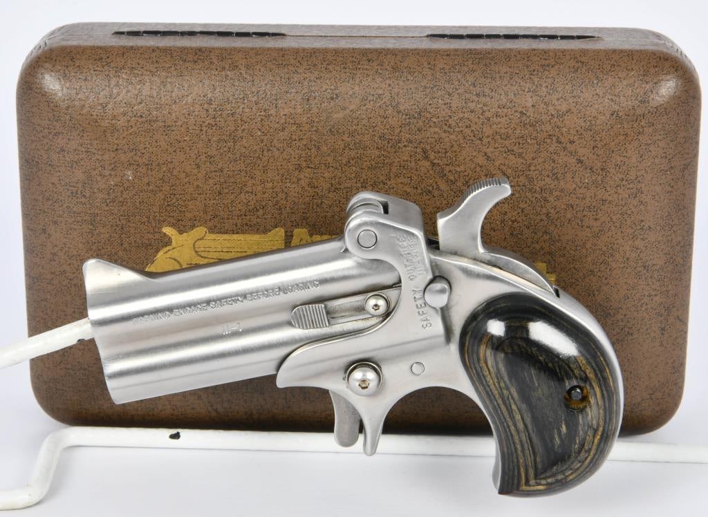 American Derringer Corp. M-1 .357 Magnum: Up Next is Quite The Pocket Rocket! Here is a American Derringer Corp. M-1 Two Shot Derringer Chambered in .357 Magnum, It Comes in The Factory Clamshell Case, Overall Appears in Excellent Condition. 