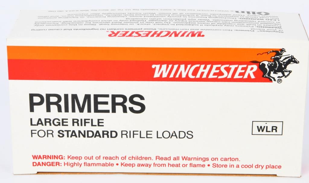 1000 Count Of Winchester Large Rifle Primers: 1000 Count Of Winchester Large Rifle Primers, For Standard Rifle Loads, WLR Made in USA, These non-corrosive, all weather primers deliver fast, dependable ignition under any shooting condition. Primer
