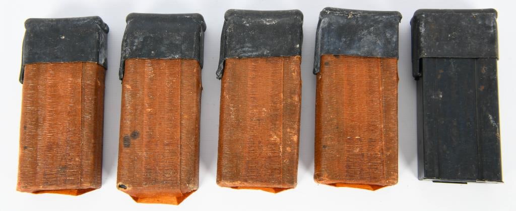 4 Factory Wrapped & 1 15 Rd .30 Carbine Magazines: 4 Factory Wrapped & 1 15 Rd .30 Carbine Magazines, 4 Magazines Are Still Factory Wax Paper Wrapped & 1 Magazine Is Marked BW Which Stands For Winchester