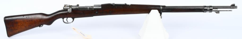 Mauser Modelo Argentino 1909 Rifle 7.65X54: Up Next We Have a Mauser Modelo Argentino 1909 Bolt Action Rifle Chambered in 7.65X54, Reciever Marked Deutsche Waffen-und Munitionsfabriken Berlin, Vivid Crest, Matching Visible Serial Numbers on Rec