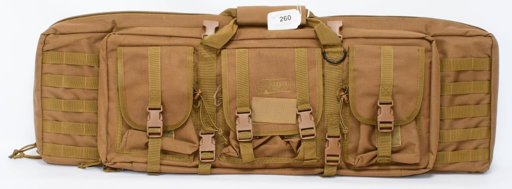 Voodoo FDE Tactical Soft Padded Rifle Case: The Flat Dark Earth color adds a touch of sophistication to the case, blending both form and function seamlessly. Designed to accommodate rifles with care, the soft padded interior provides a protecti