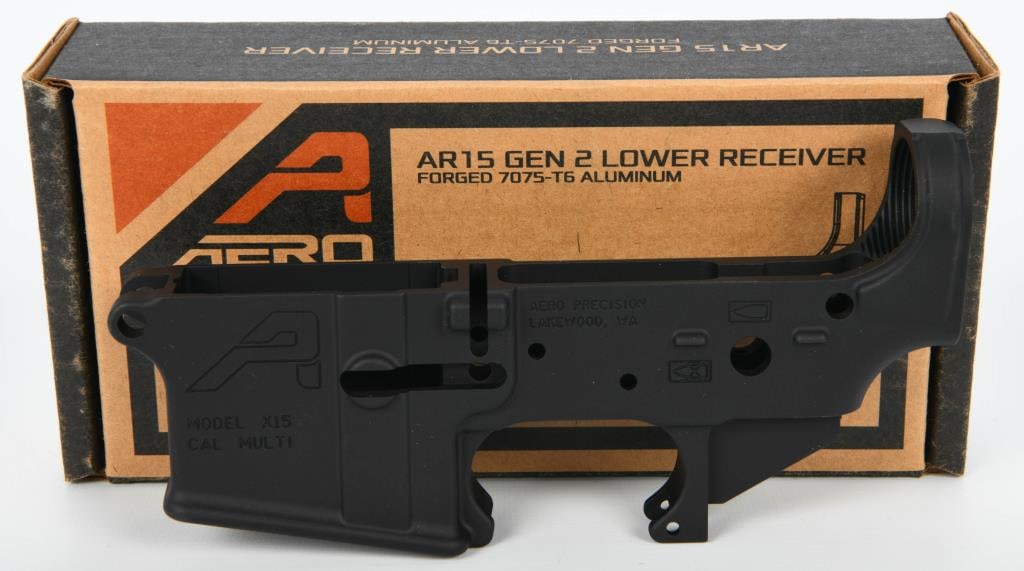 Aero Precision AR15 Stripped Lower Receiver Gen 2: Up Next is a Brand New Aero Precision AR15 Stripped Lower Receiver Gen 2, and Comes in the Factory Box. Aero Precision Stripped AR-15 Lower Receiver, Gen 2, Black. This Aero Precision Gen 2 AR-15 stip