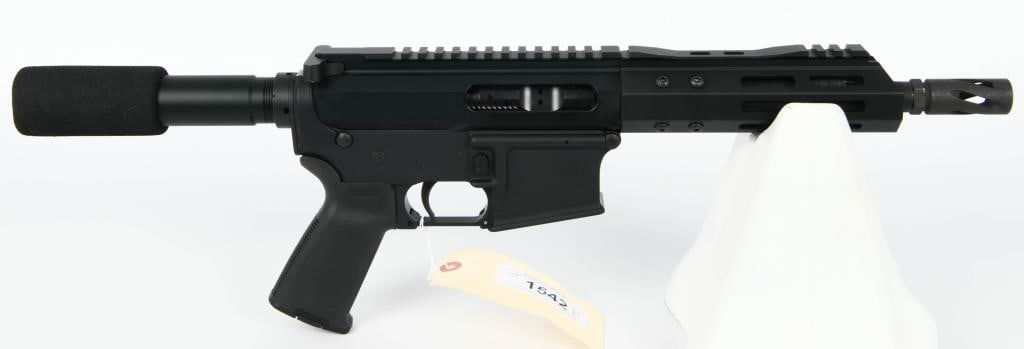 Anderson AM-15 Semi Auto Pistol .300 Blackout: Introducing the Anderson AM-15 Semi-Automatic Pistol, skillfully engineered and chambered in .300 Blackout. This compact and versatile firearm is equipped with a short Quick Detach (QD) handguard, pro