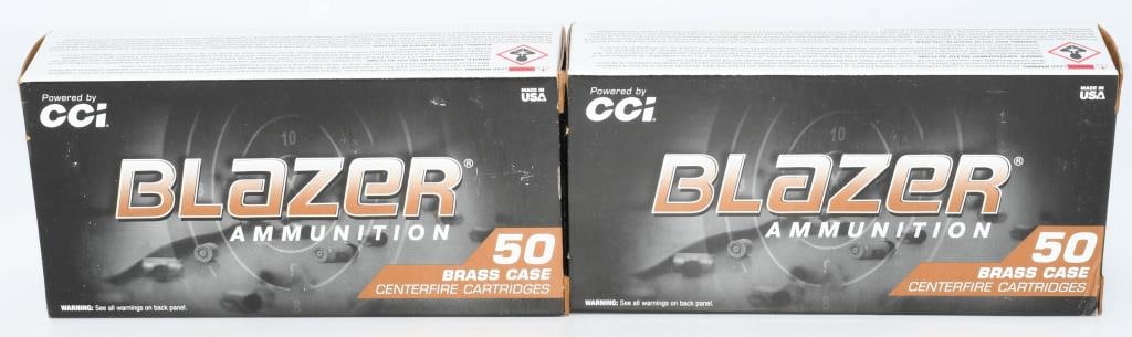 100 Rounds of Blazer .45 ACP Ammunition: Secure your ammunition needs with a hundred rounds of Blazer .45 ACP, featuring 230-grain full metal jacket bullets. This brass-cased ammunition ensures reliable performance and consistent cycling, ma