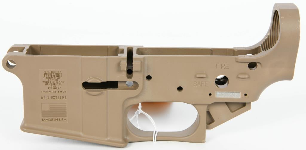 FMK Firearms AR-1 Extreme Stripped Lower Receiver: Now available for auction is the FMK Firearms AR-1 Extreme Stripped Polymer Lower Receiver in a Flat Dark Earth (FDE) color. This stripped lower receiver offers a lightweight and durable foundation fo