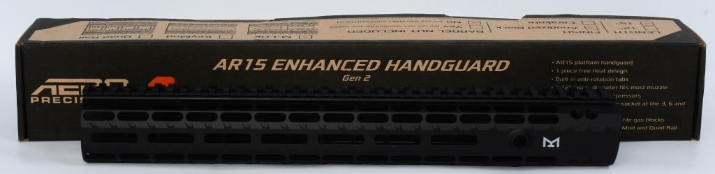 NIB Aero Precision Gen 2 AR15 15" Handguard: Greetings, firearm enthusiasts! Unleash the full potential of your AR15 with the Aero Precision Gen 2 15" Enhanced Handguard, fresh in its original packaging and ready to elevate your shooting experie