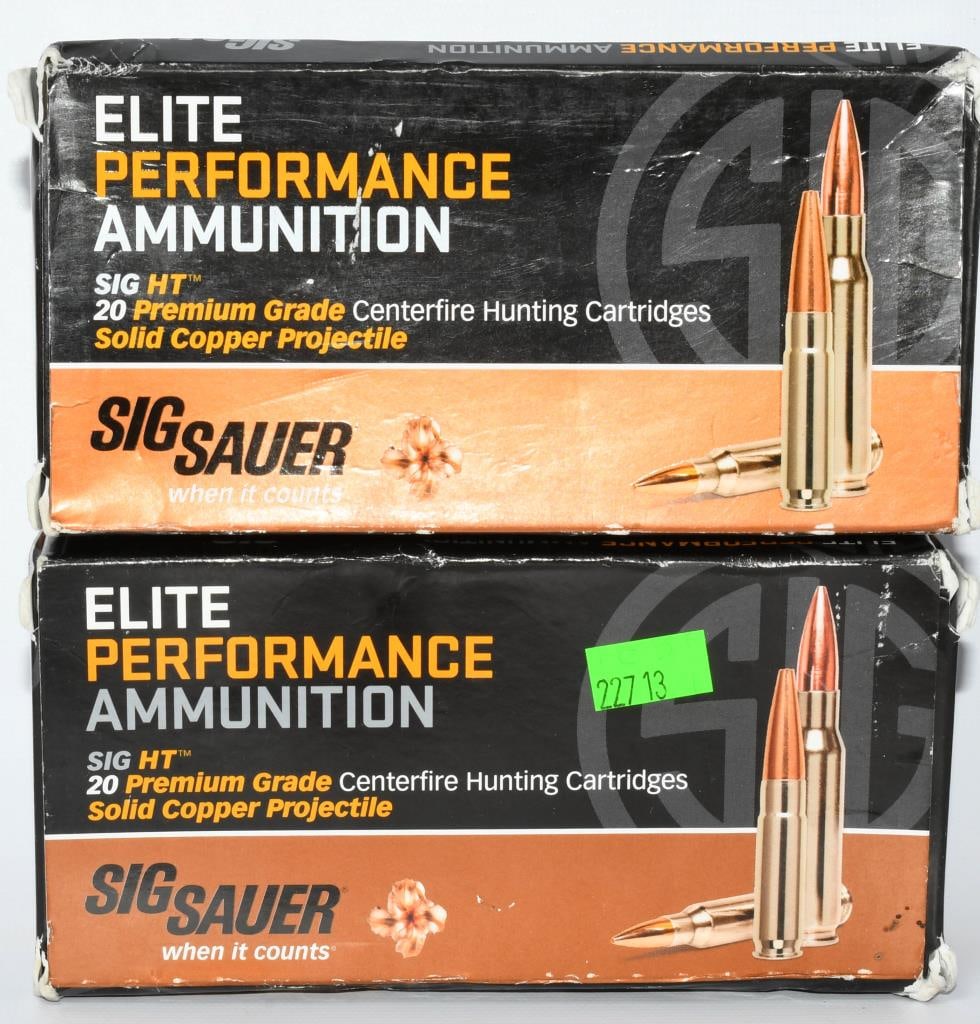 40 Rounds SIG Sauer HT Elite 6.5 Creedmoor Ammo: Performance Hunting 6.5 Creedmoor Ammunition 40 Rounds 120 Grain Solid Copper Expanding 2825fps SIG Sauer HT Elite Hunting cartridges are manufactured as a superior hunting cartridge. Elite Hunting wa