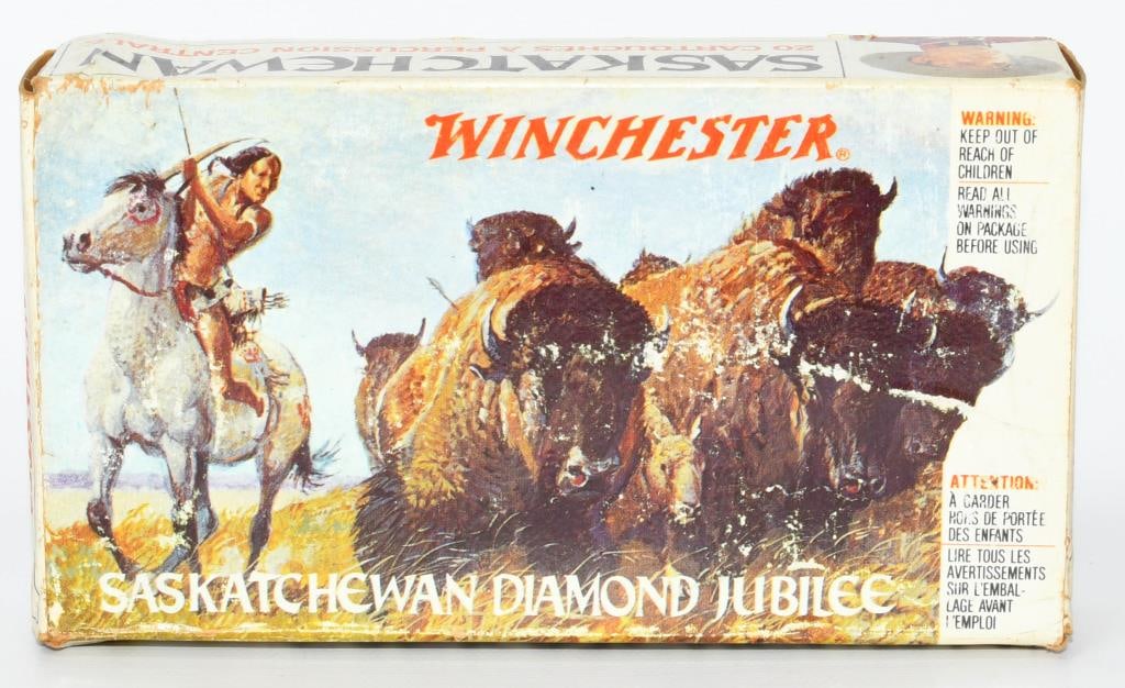 Collector Box Winchester Saskatchewan .38-55 Win: Howdy, esteemed collectors and enthusiasts of munitions majesty! Feast your eyes on a rare treasure ? the Collector Box of Winchester Saskatchewan .38-55 Win Ammo, a coveted addition to your esteemed 