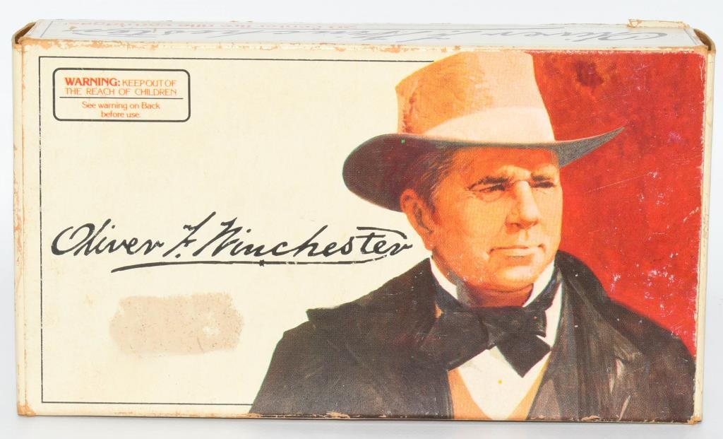 Collector Box Oliver F Winchester .38-55 Win Ammo: Salutations, esteemed collectors! Immerse yourself in the legacy of Oliver F. Winchester with this exclusive offering?a collector's box of .38-55 Win Ammo. Inside, discover 20 rounds of nickel-plated 