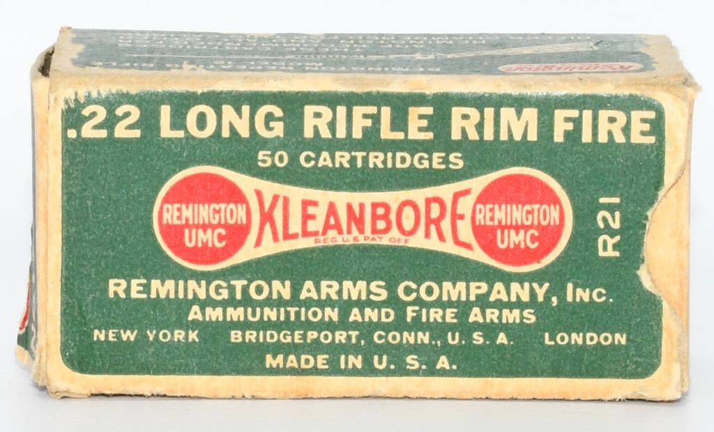 Collector Box Of Remington .22 LR Ammunition: Hey Ammo Enthusiasts! Prepare for a blast from the past with this extraordinary collector box of Remington .22 LR ammunition ? the Dog Bone Edition R21! Unleash your bidding prowess and fetch this uni
