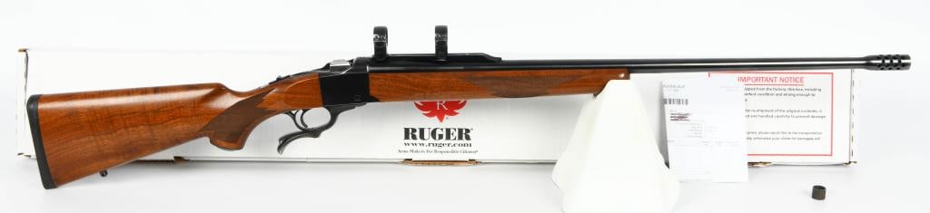 Ruger No. 1 Single Shot Rifle .300 Weatherby Mag: Ruger No. 1 Single Shot Rifle - Elegance and Precision in .300 Weatherby Magnum Immerse yourself in the world of refined craftsmanship with the Ruger No. 1 Single Shot Rifle, a symbol of precision cha