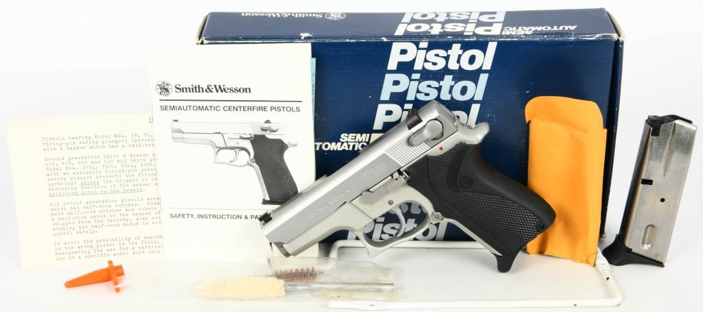 Smith & Wesson Stainless Model 6906 Pistol 9MM: Modern Precision: Smith & Wesson Stainless Model 6906 Semi Auto Pistol in 9MM Embrace modern precision with the Smith & Wesson Stainless Model 6906, a semi-automatic pistol chambered in 9MM. Appearing