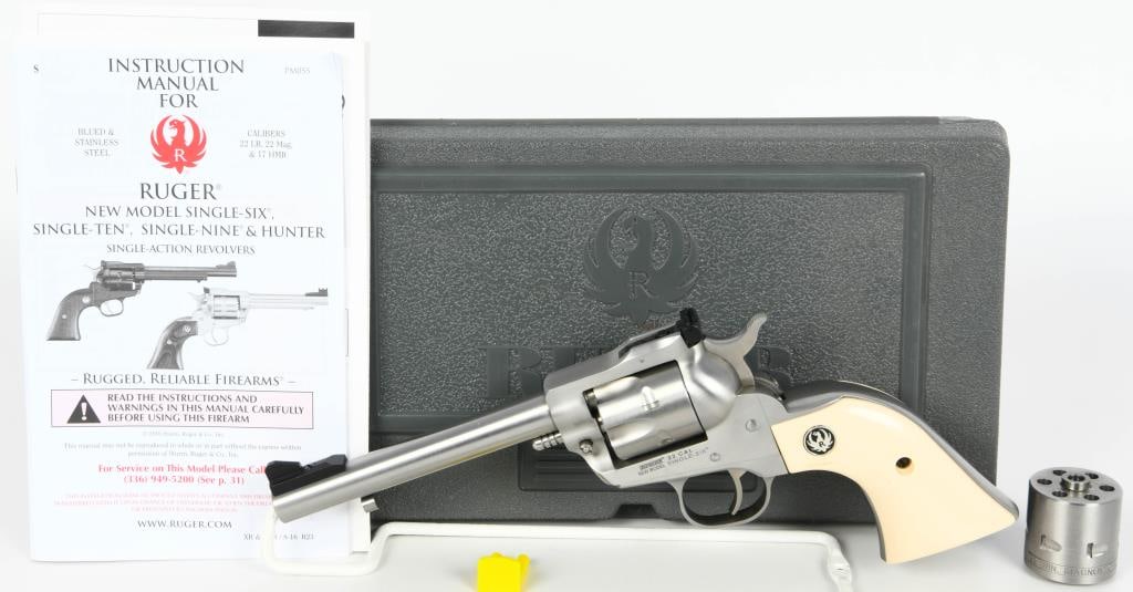 Ruger Single-Six Convertible .22 LR / 22 Magnum: Versatile Excellence: Ruger Single-Six Convertible Revolver in .22 LR / .22 Magnum Experience the pinnacle of versatility and reliability with the Ruger Single-Six Convertible Revolver, a firearm that