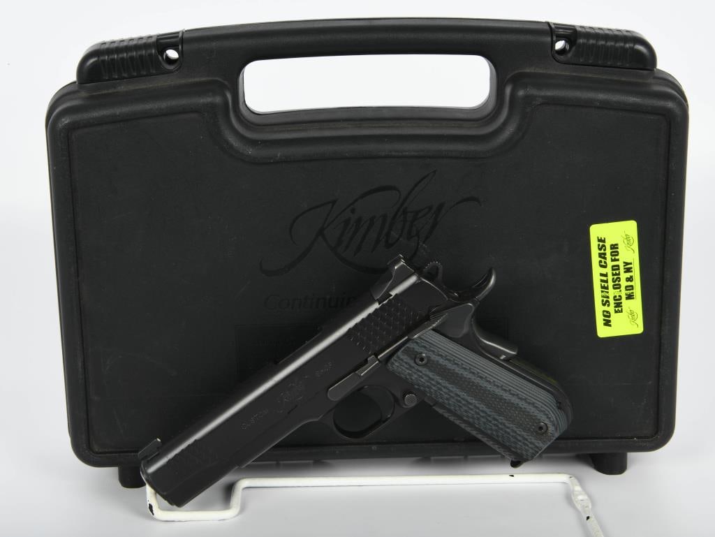 Kimber Custom Shop Super Carry Custom HD 1911: What a Beautiful Kimber Custom Shop Super Carry Custom HD 1911 Semi Auto Pistol, Chambered in .45 ACP, Bobtail, With Raptor Style Slide and Grip Serrations, Very Nice Pistol, and Comes in a Kimber Har