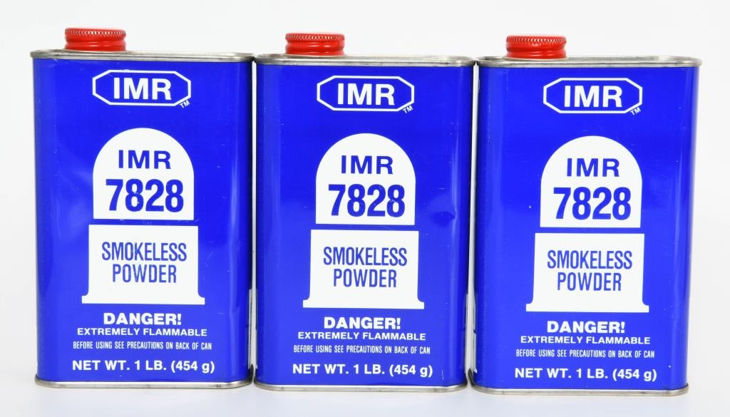 3 Lbs Of IMR 7828 Smokeless Gun Powder: Greetings, esteemed auction participants! Here's a fantastic opportunity: 3 pounds of IMR 7828 Smokeless Gun Powder, conveniently packaged in three 1-pound containers. This powder is renowned for its 