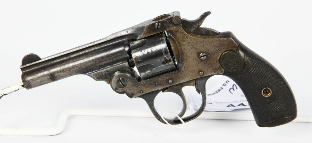 Iver Johnson Top Break Revolver .32 Caliber: Up Next We Have an Old Iver Johnson Top Break Revolver Chambered in .32 Caliber, 3" Barrel, Owls Head Grips, With Chips Absent from Both Panels.