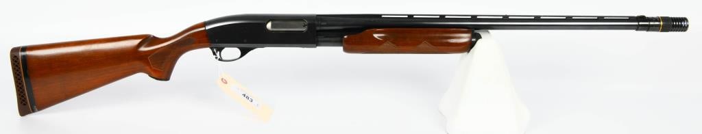Remington Wingmaster 870 Pump Shotgun 12 Ga Skeet: Here is a Remington Wingmaster 870 Pump Shotgun Chambered for 12 Gauge, Equipped with a 26" Vent Rib Barrel Marked Skeet, and a Poly-Choke. Front and Mid Bead Sight, Appears in Great Condition.