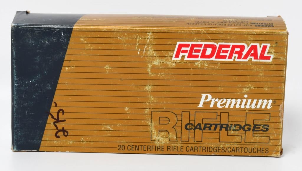 20 Rounds Federal Nitro Express .470 Ammunition: Attention, esteemed bidders! Here's a premium offering: a set of 20 rounds of Federal Nitro Express .470 Ammunition, featuring 500 Grain Woodleigh Weldcore Soft Point bullets. Each round is meticulous