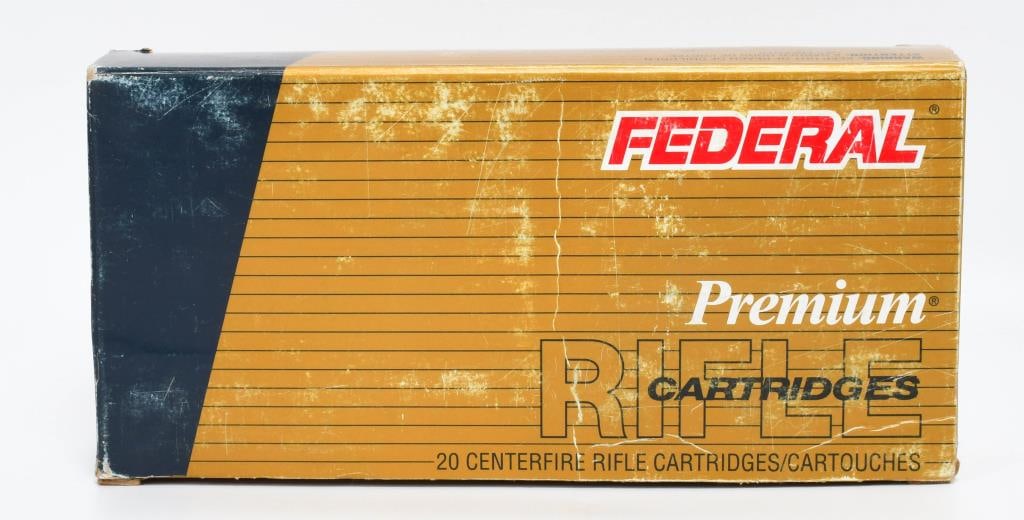 20 Rounds Federal Nitro Express .470 Ammunition: Attention, esteemed bidders! Here's a premium offering: a set of 20 rounds of Federal Nitro Express .470 Ammunition, featuring 500 Grain Woodleigh Weldcore Soft Point bullets. Each round is meticulous