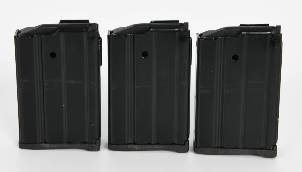 Ruger Mini-14 .223 / 5.56 10-Round Steel Magazine: Blued steel construction Corrosion-resistant finish Impact-resistant floor plate Durable polymer follower Rugged steel wire spring