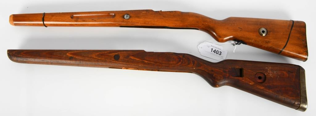 Lot of Two Wood Sporter Rifle Stocks: Up Next We Have a Lot of Two Wood Sporter Rifle Stocks, Unmarked and Unknown. Please See Pictures.
