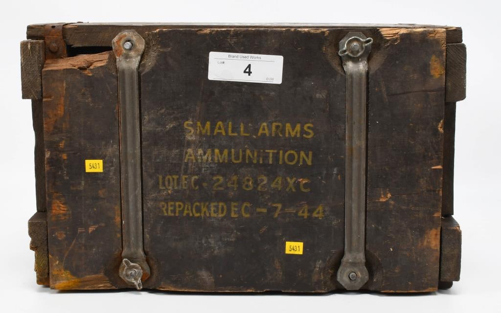1200 Rds 2 Sealed Spam Cans Of .45 M1911 Ammo: Hello bidders! Up for auction are 1200 rounds of .45 M1911 ammunition, contained in two sealed spam cans, each holding 600 rounds. This high-quality ball ammunition is preserved in its original wood c
