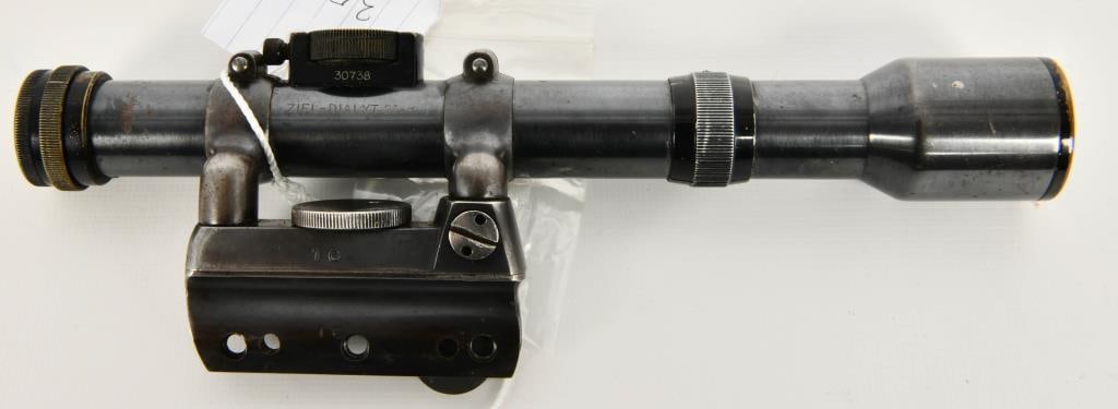 Rare Ziel Dialyt 2 3/4x German Scope W/Mount: Hello Bidders! Available for auction is a rare Ziel Dialyt 2 3/4x German scope with mount. This historical optic is a prized collector's item, renowned for its precision and craftsmanship. Perfect for